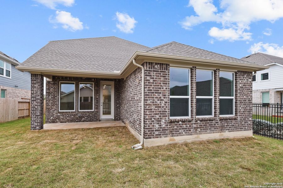 Exterior details and patio area of a home in Veramendi, New Braunfels (Image 3).