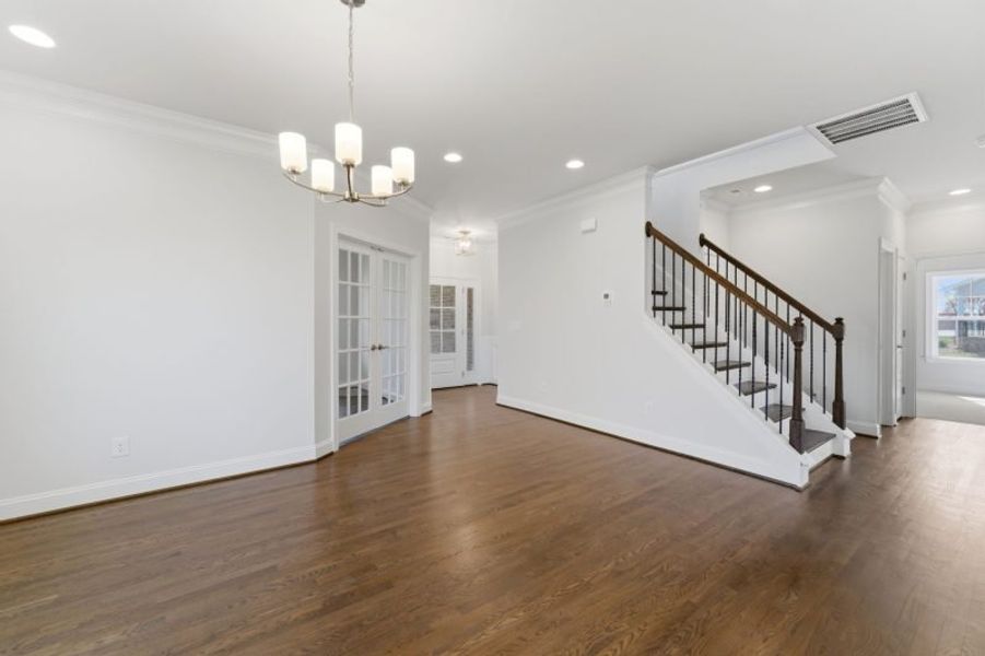 Representative unfurnished interior of a home built from the Fairfield Lux by Keystone Homes NC in Weybridge, Burlington (Image 83).