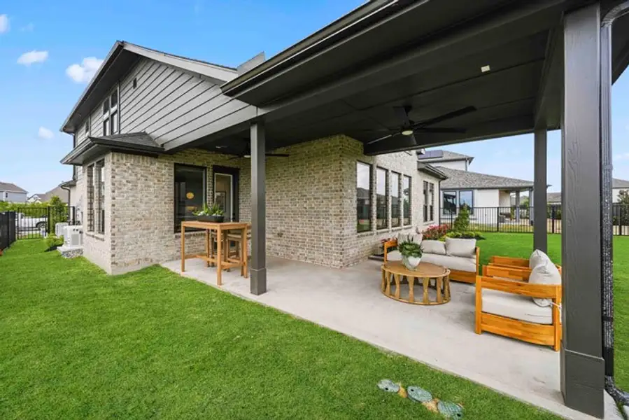 Exterior details and patio area of a home in Bridgeland 45', 50', 70', Cypress (Image 3).