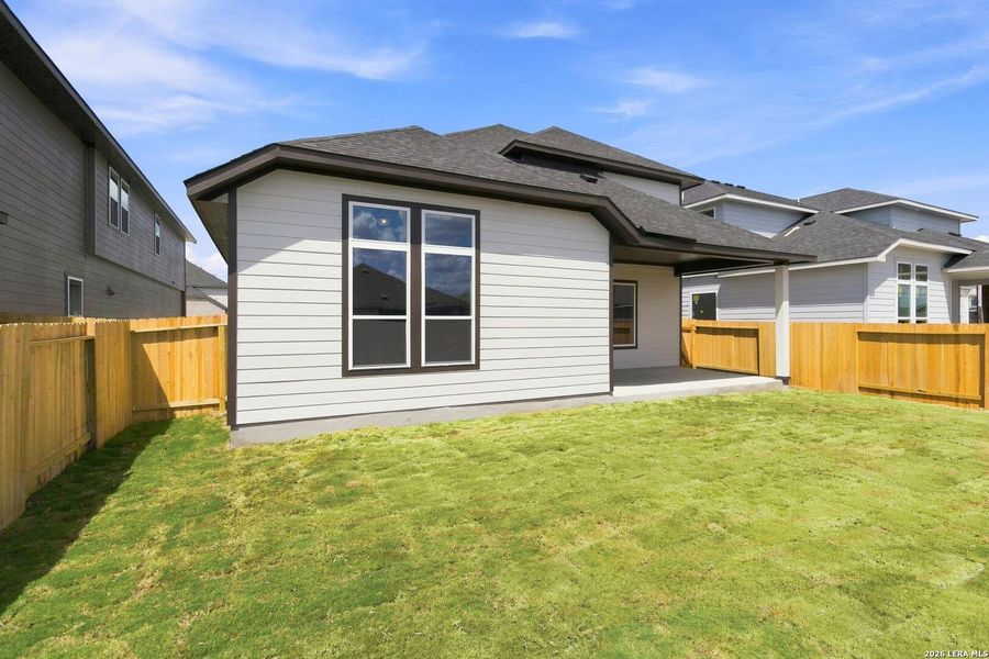 Exterior details and patio area of a home in Cordova Crossing, Seguin (Image 3).