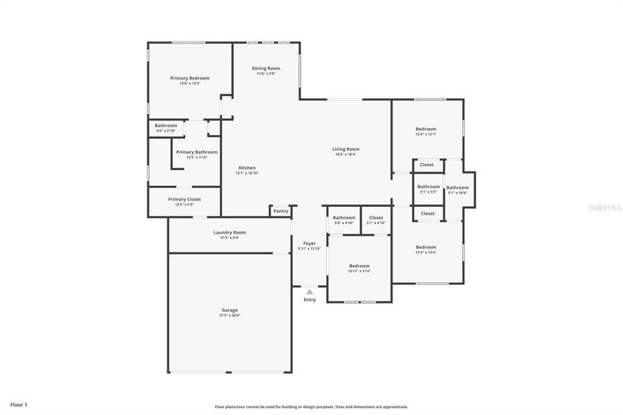 2D floor plan layout of this home in , Port Charlotte, FL (Image 2).