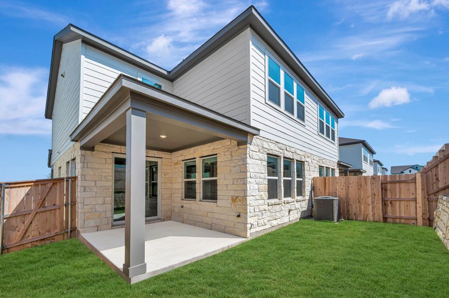 Exterior details and patio area of a home in Park Central, Georgetown (Image 4).