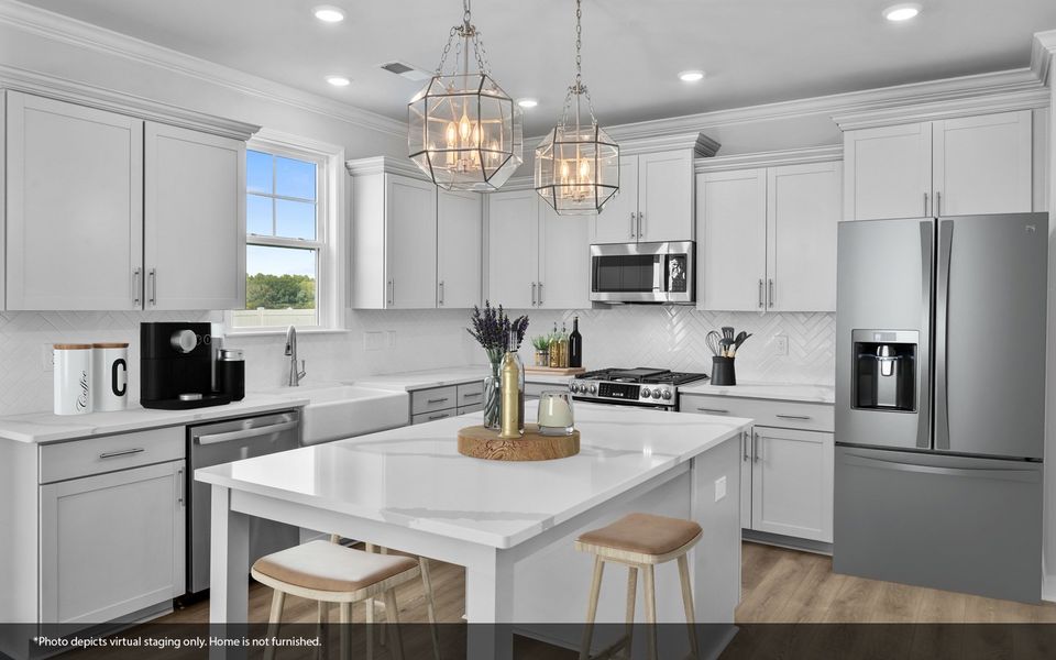 Furnished interior view inside a new home in Fieldstone, Lexington (Image 7). Furnished interior view inside a new home in Fieldstone, Lexington (Image 7).