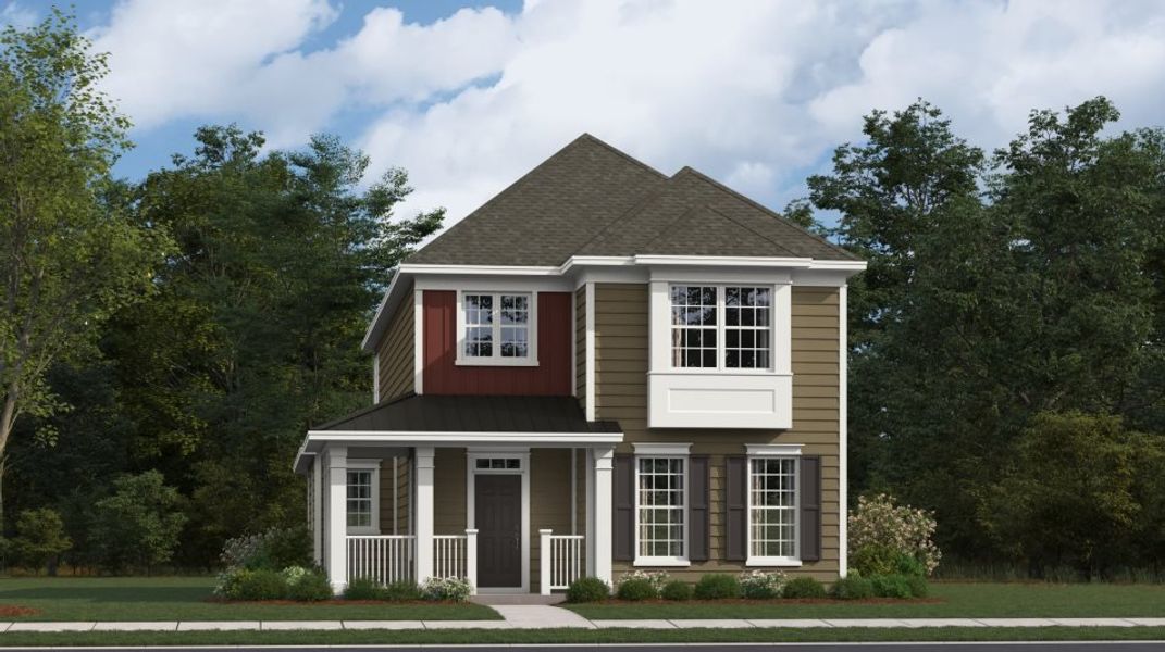 Representative exterior photo of a completed home built from the Hickory by Lennar in Elizabeth: Arbor, Fort Mill, SC (Image 2).