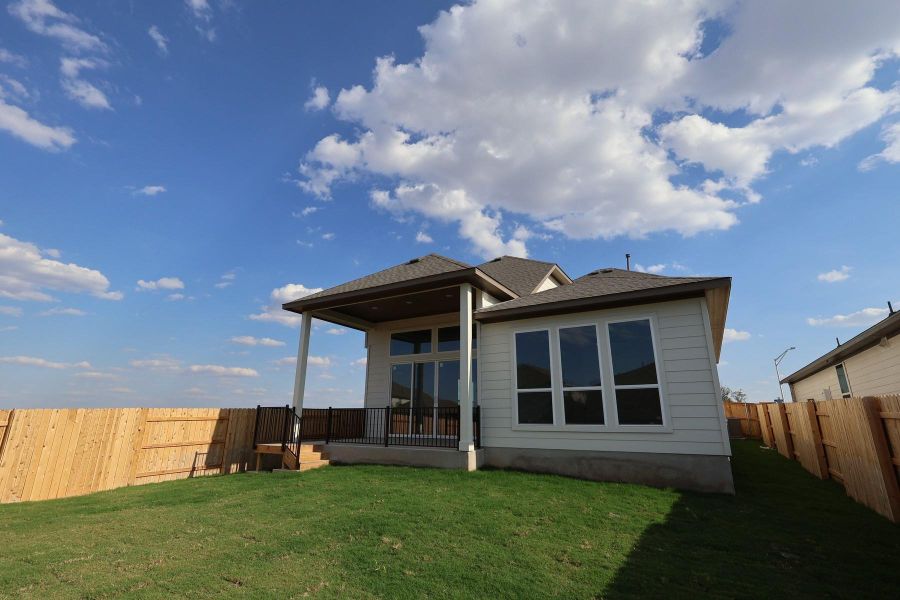 Exterior details and patio area of a home in Arbor Collection At Park Central, Georgetown (Image 3).
