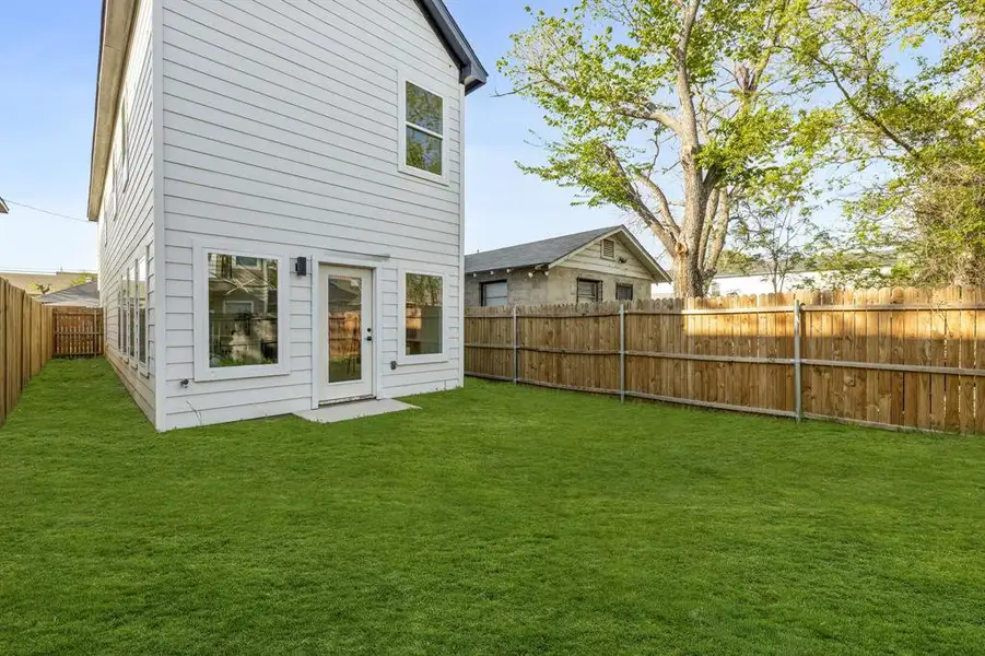 Exterior details and patio area of a home in , Dallas (Image 2). Exterior details and patio area of a home in , Dallas (Image 2).