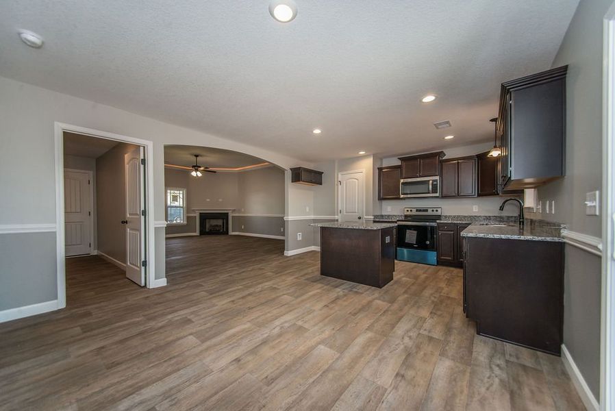 Representative furnished interior of a home built from the Archer by Enchanted Homes in Lonesome Dove, San Antonio (Image 15).