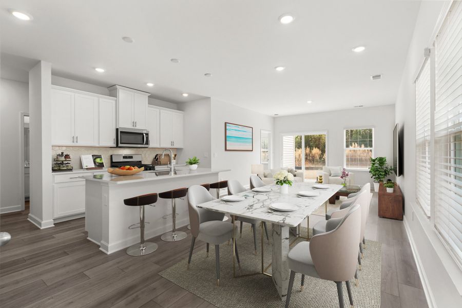 Furnished interior view inside a new home in Waterside - Boardwalk Series, Longs (Image 3). Furnished interior view inside a new home in Waterside - Boardwalk Series, Longs (Image 3).