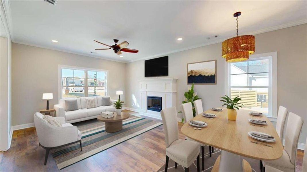 Furnished interior view inside a new home in , Monroe (Image 11).