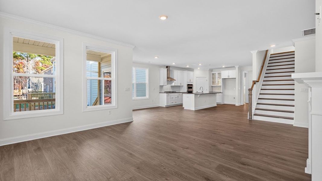 Representative unfurnished interior of a home built from the Hartwell by D.R. Horton in The Estates Park, Apex (Image 12).