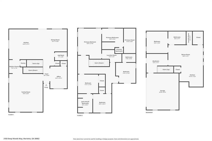 2D floor plan layout of this home in , Marietta, GA (Image 6).