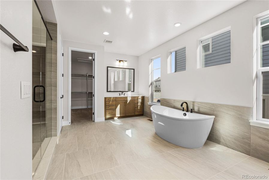 Furnished interior view inside a new home in Luxe at The Canyons, Castle Pines (Image 9).
