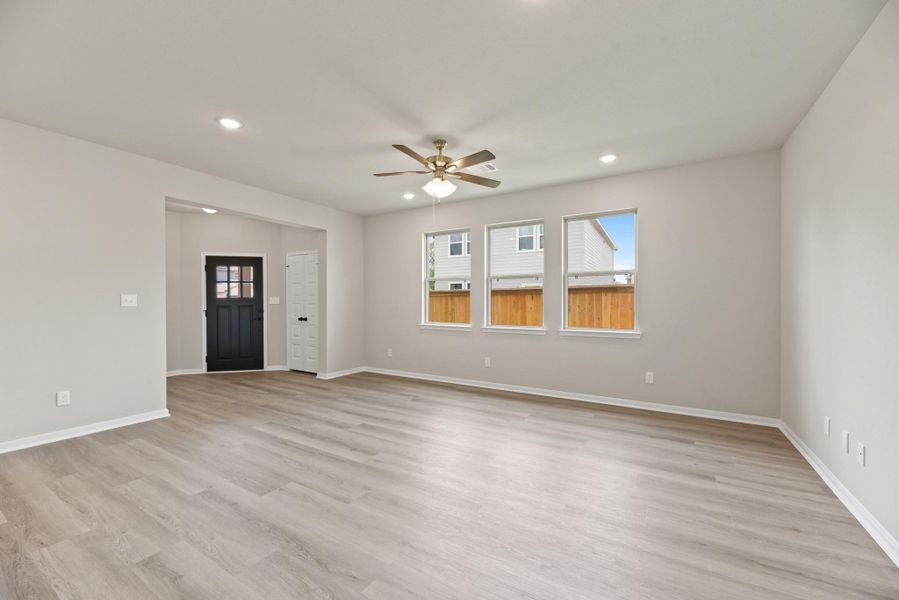 Bright and airy great room (*Photo not of actual home and used for illustration purposes only.)