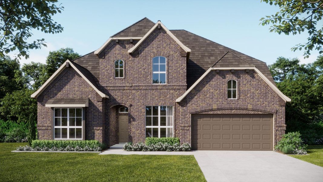 Representative exterior photo of a completed home built from the Concept 3473 by Risewell Homes in Myrtle Creek, Waxahachie, TX (Image 7).