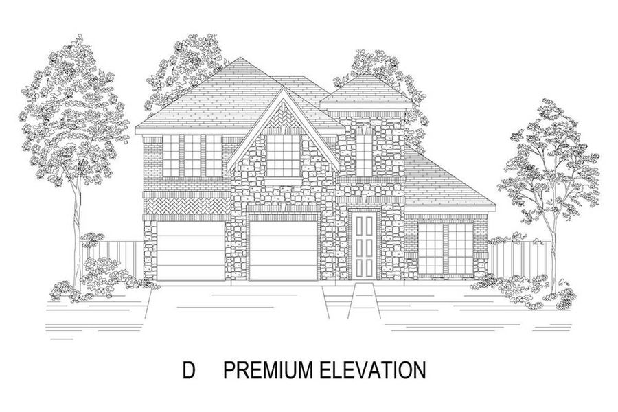 Representative rendering of the exterior for the Brittany 40 2F by First Texas Homes (Image 7).