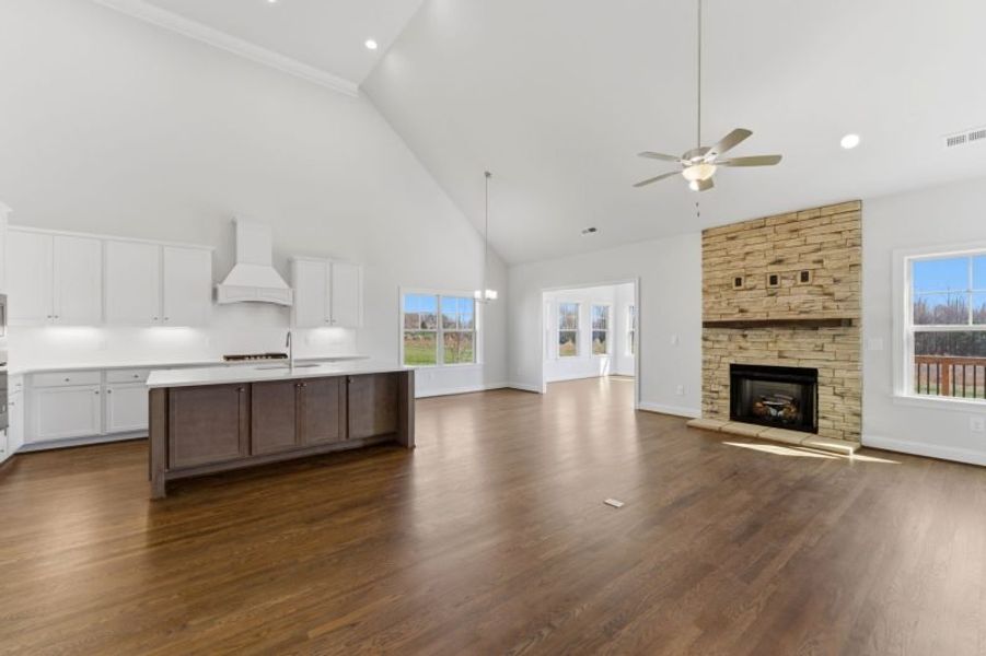 Representative unfurnished interior of a home built from the Hampton by Keystone Homes NC in Preserve at Carriage Cove, Oak Ridge (Image 68).
