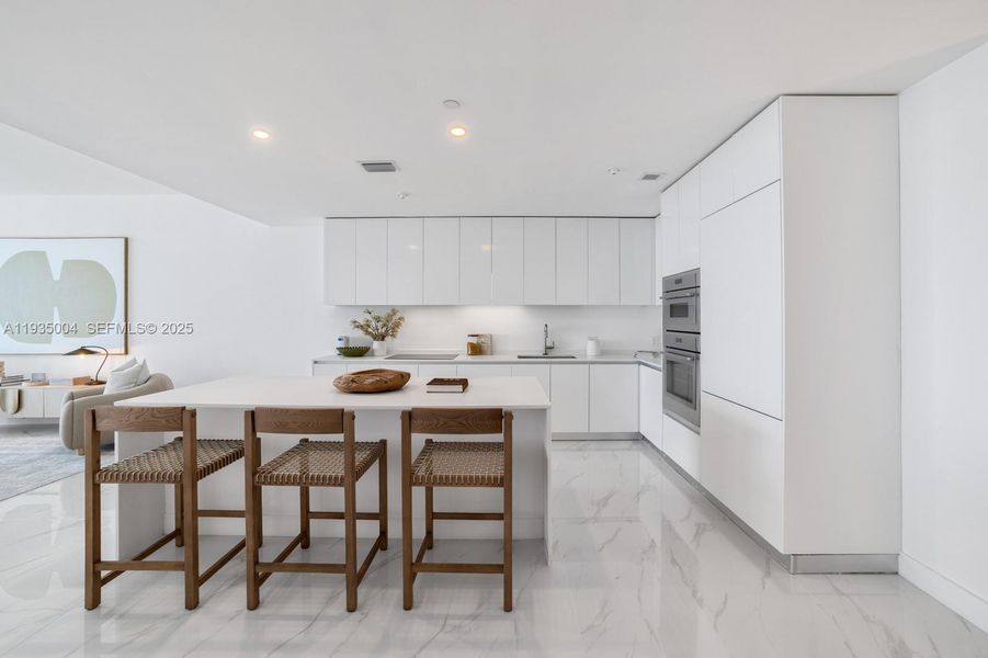 Furnished interior view inside a new home in , Miami (Image 10).