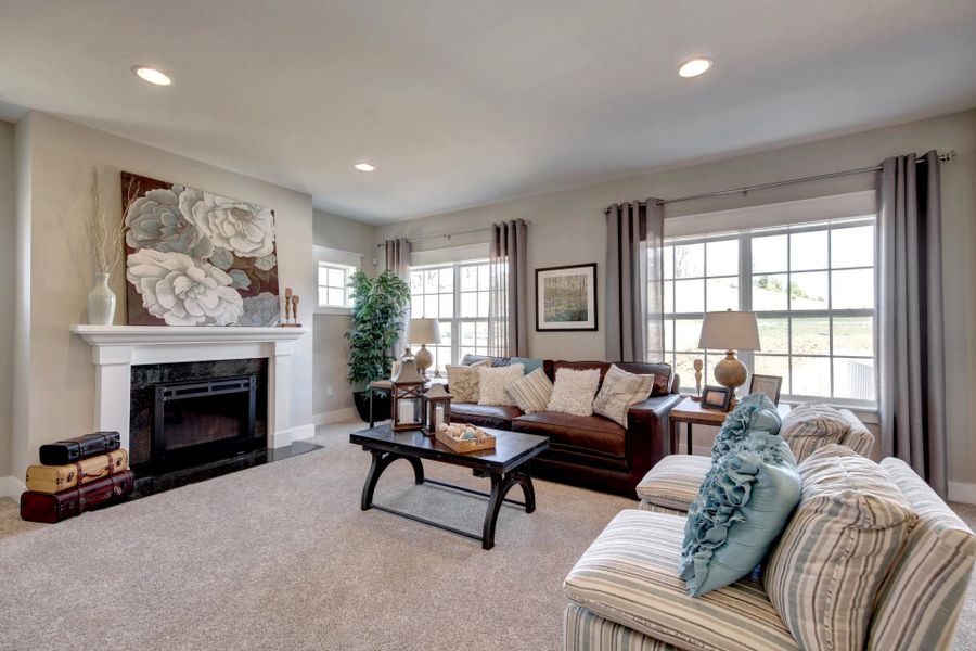 Representative furnished interior of a home built from the Ethan by Keystone Custom Homes in Lakestone Cove, Belmont (Image 10).