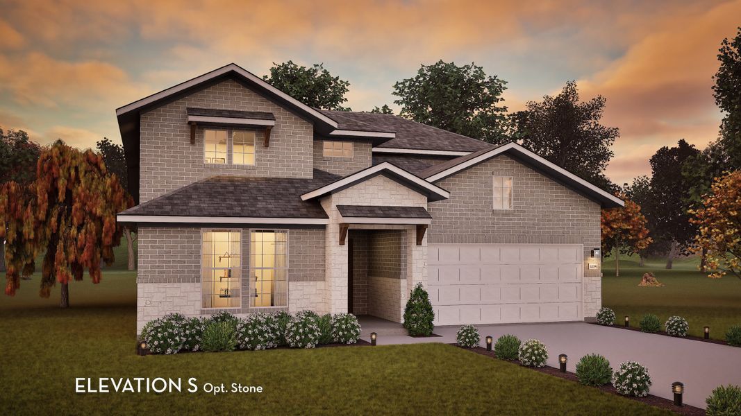 Representative exterior photo of a completed home built from the Yuma by CastleRock Communities in Solterra, Mesquite, TX (Image 22). Representative exterior photo of a completed home built from the Yuma by CastleRock Communities in Solterra, Mesquite, TX (Image 22).