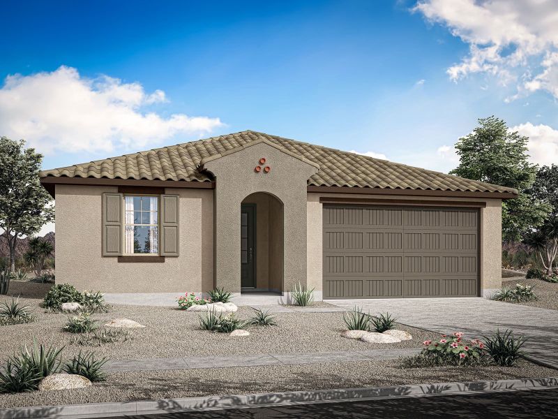 Representative exterior photo of a completed home built from the Azure by Mattamy Homes in Rosewood Heights, San Tan Valley, AZ (Image 3).