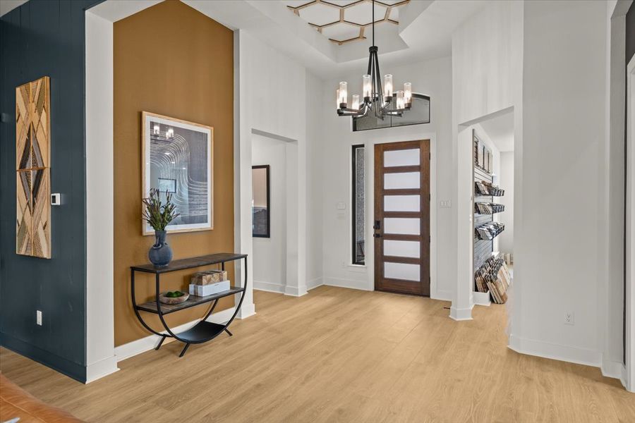 Furnished interior view inside a new home in 6 Creeks, Kyle (Image 28).