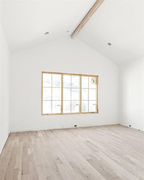 Unfurnished room with light wood finished floors