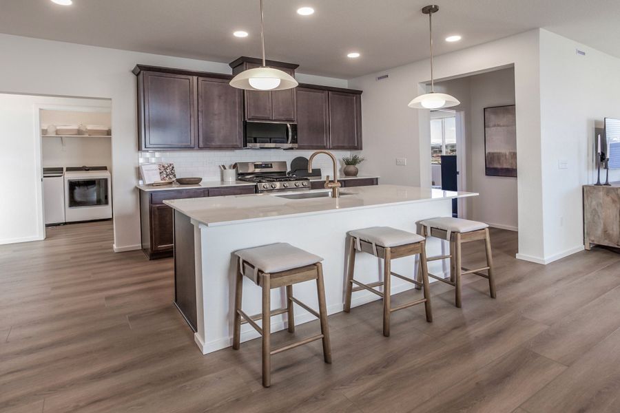 Representative furnished interior of a home built from the Armstrong by Hartford Homes in Bloom, Fort Collins (Image 12).