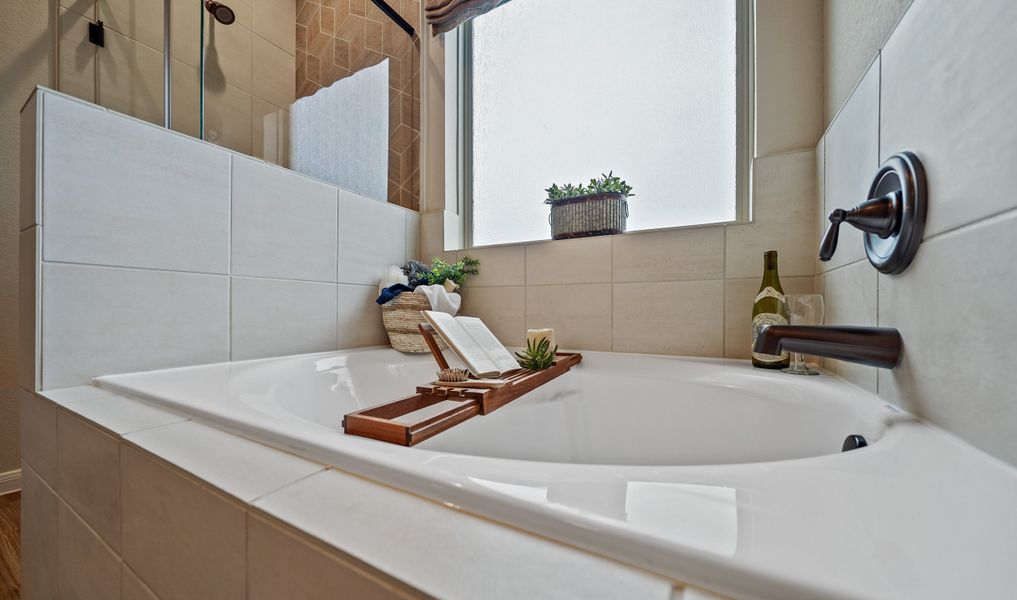 Beautiful details in owner's bath