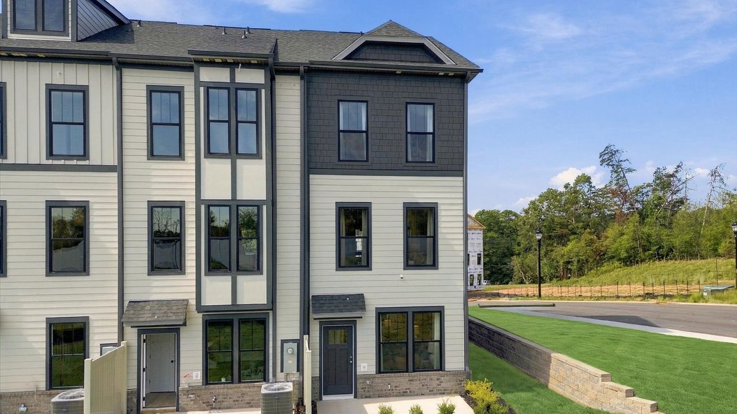 Front exterior of a new home in Traynham Place, Greenville, SC, highlighting curb appeal (Image 26).