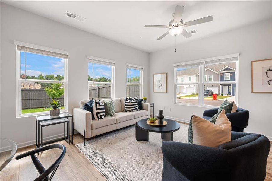 Furnished interior view inside a new home in Walden Park – The Collection, Jonesboro (Image 12).