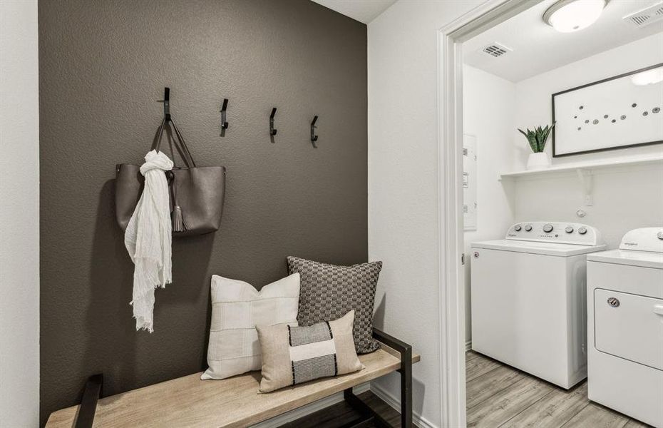 *Model Representation - Laundry room with extra storage space *Model Representation - Laundry room with extra storage space