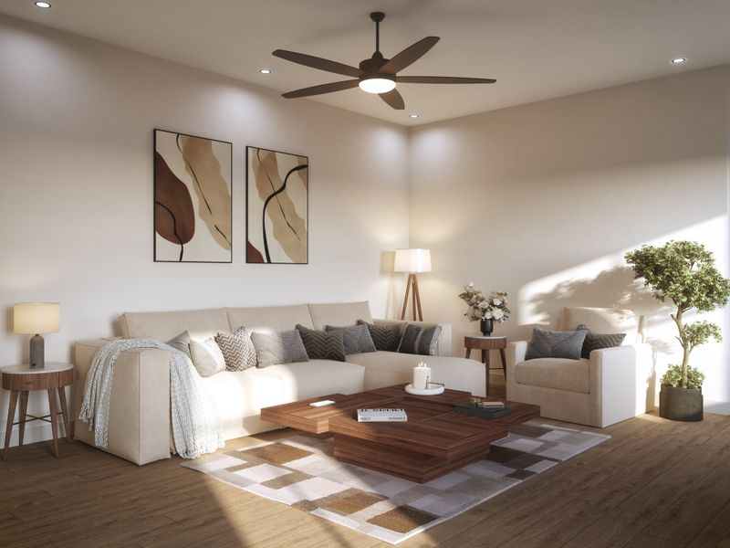 Easton | DSLD Homes | Floorplan | Living Room Rendering