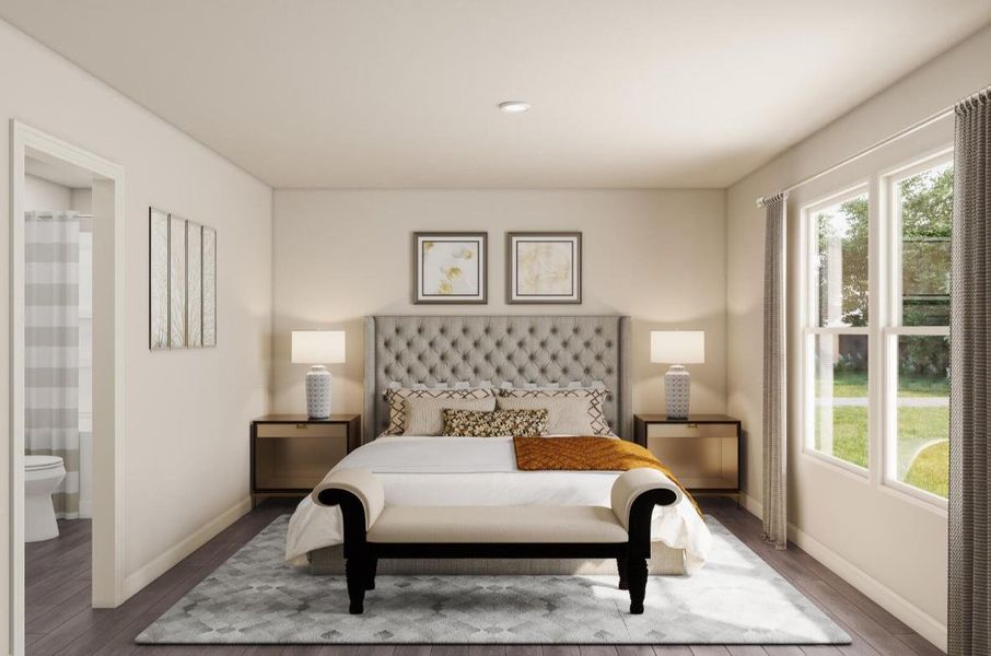 Furnished interior view inside a new home in , Wharton (Image 4).