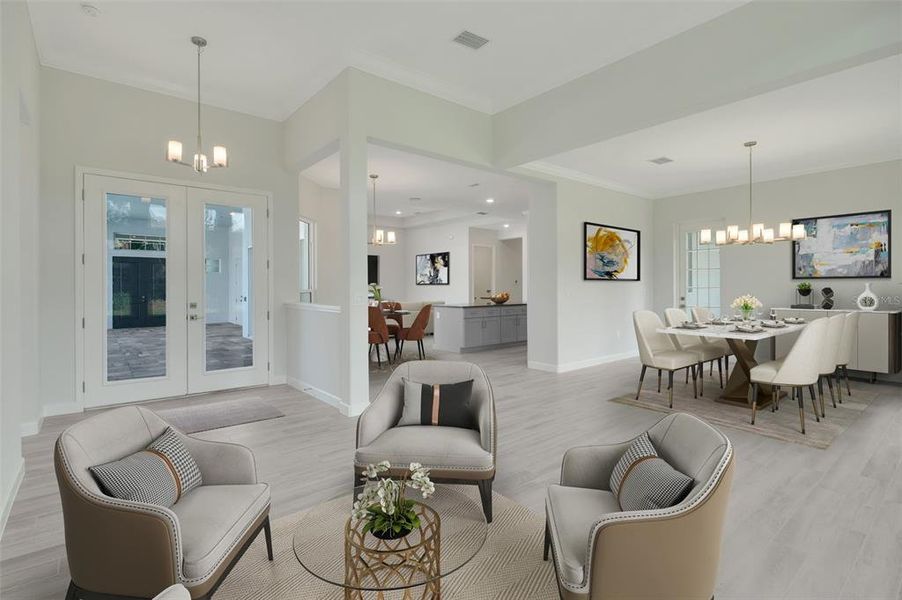 Furnished interior view inside a new home in Toscana, Palm Coast (Image 4). Furnished interior view inside a new home in Toscana, Palm Coast (Image 4).