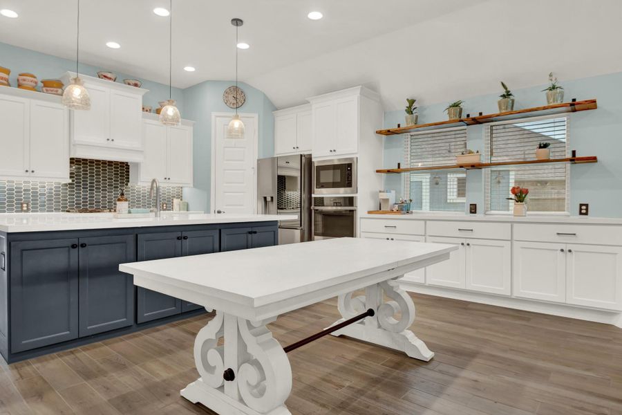 Dining room open to kitchen