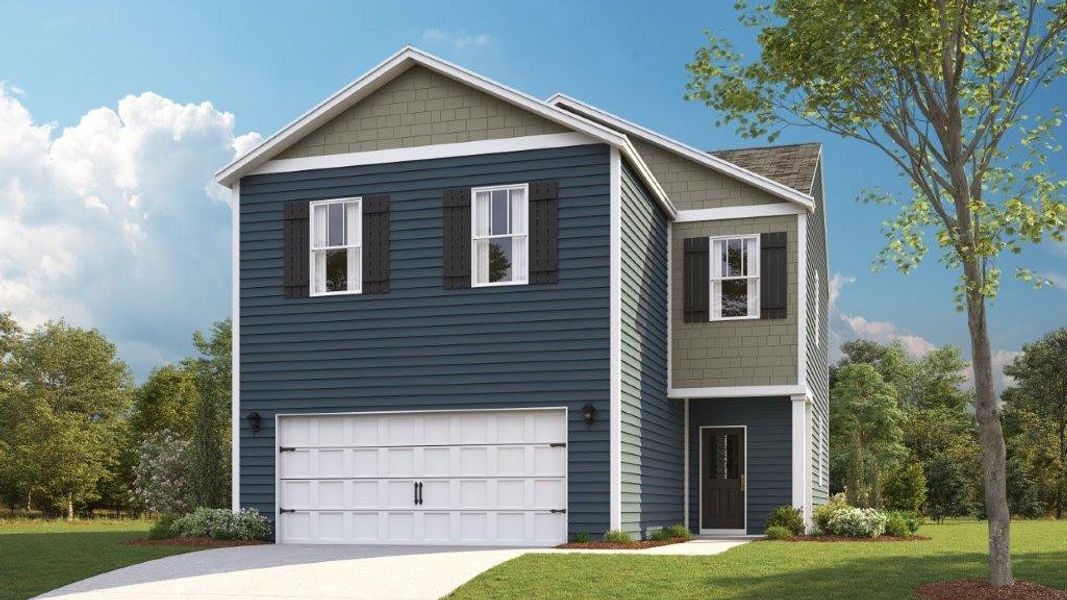 Front exterior of a new home in Price's Point, Knoxville, TN, highlighting curb appeal (Image 1).