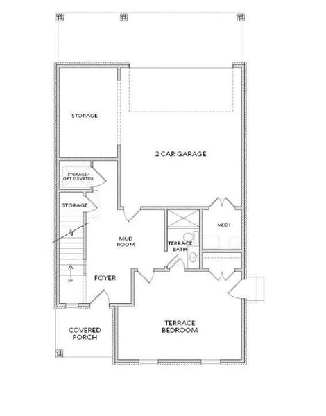 2D floor plan layout of this home in Waterside Single Family, Peachtree Corners, GA (Image 5).