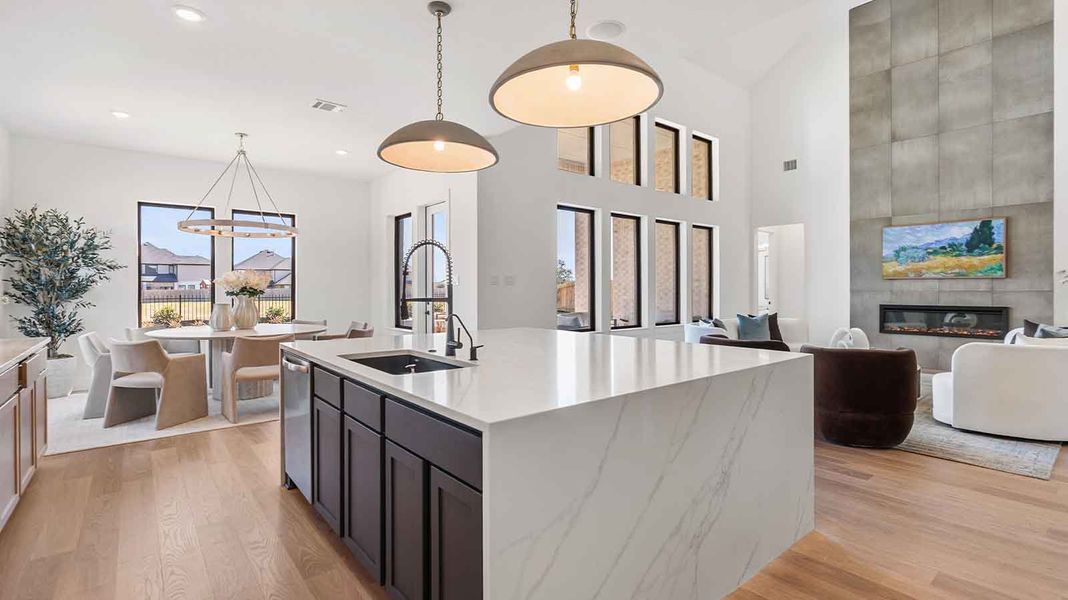 Representative furnished interior of a home built from the Positano by D.R. Horton in Friendswood Trails, Friendswood (Image 6).