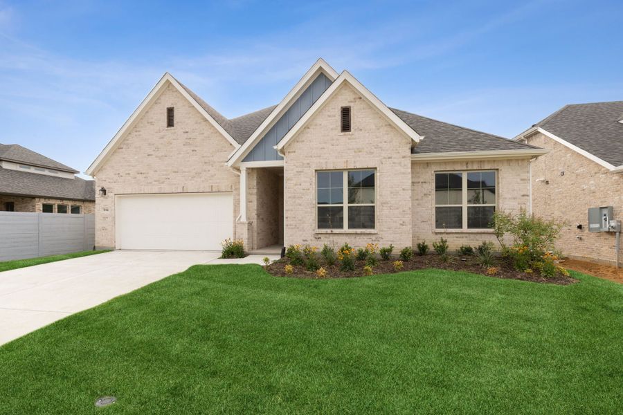 Representative exterior photo of a completed home built from the Yosemite by Centre Living Homes in Painted Tree Lakeside, McKinney, TX (Image 2). Representative exterior photo of a completed home built from the Yosemite by Centre Living Homes in Painted Tree Lakeside, McKinney, TX (Image 2).