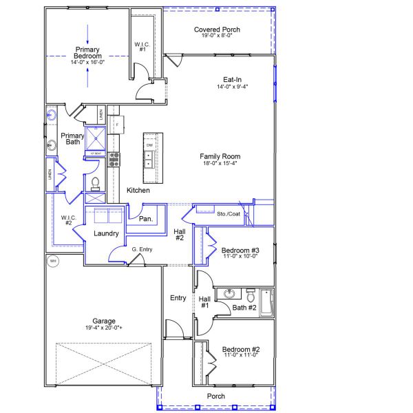2D floor plan layout of this home in Dove Hollow, Chesnee, SC (Image 2). 2D floor plan layout of this home in Dove Hollow, Chesnee, SC (Image 2).