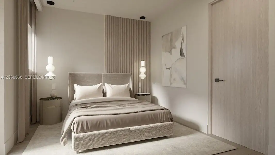Furnished interior view inside a new home in , Miami Beach (Image 21).