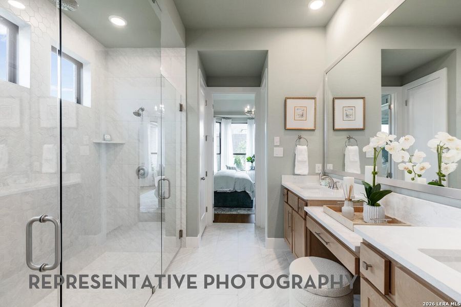Furnished interior view inside a new home in Prominence, San Antonio (Image 10).