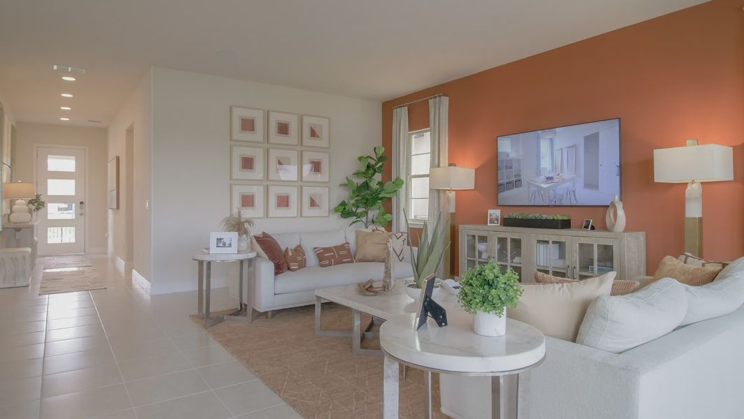 Representative furnished interior of a home built from the Woodmere II by Jones Homes USA in Reserve at Twin Lakes, St. Cloud (Image 11). Representative furnished interior of a home built from the Woodmere II by Jones Homes USA in Reserve at Twin Lakes, St. Cloud (Image 11).