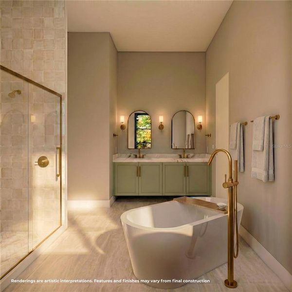 Furnished interior view inside a new home in , Orlando (Image 9).