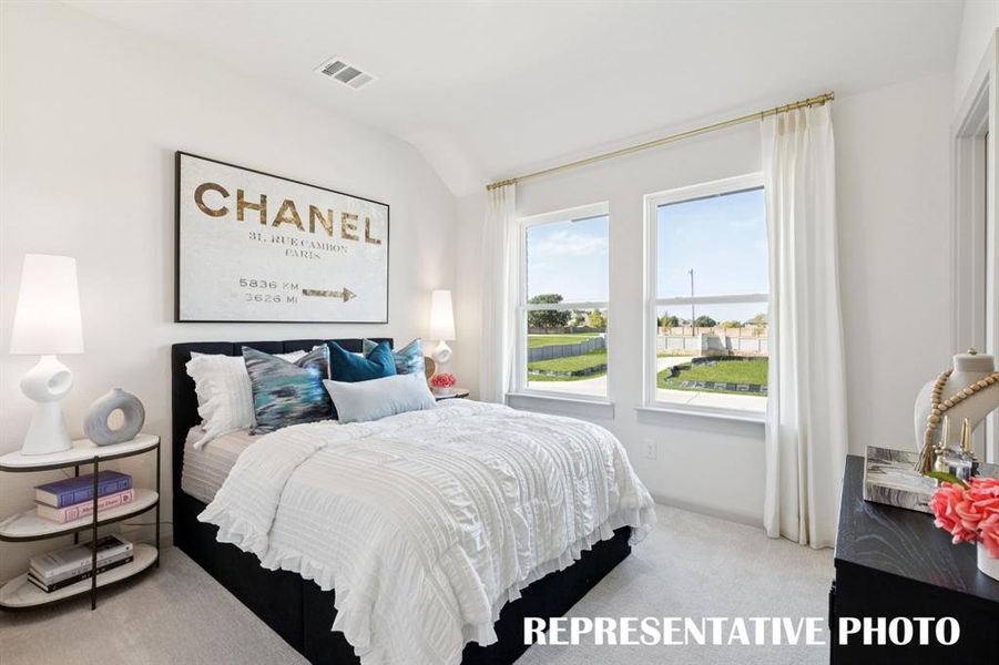 Our Bella II plan offers two nicely sized secondary bedrooms. REPRESENTATIVE PHOTO Our Bella II plan offers two nicely sized secondary bedrooms. REPRESENTATIVE PHOTO