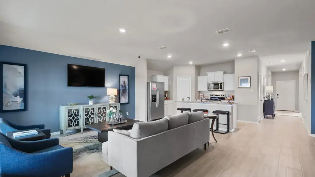 Furnished interior view inside a new home in Rosewood at Beltmill, Fort Worth (Image 11).