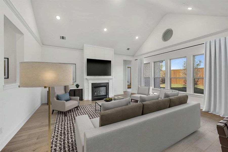 Furnished interior view inside a new home in Kreymer at the Park, Wylie (Image 17).