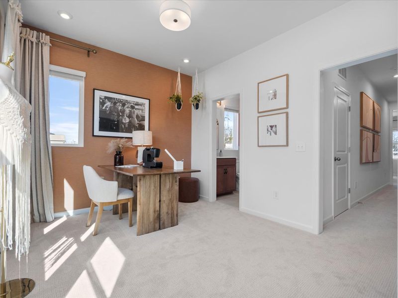 Representative furnished interior of a home built from the Roan by Tri Pointe Homes in Southmont, Charlotte (Image 27). Representative furnished interior of a home built from the Roan by Tri Pointe Homes in Southmont, Charlotte (Image 27).