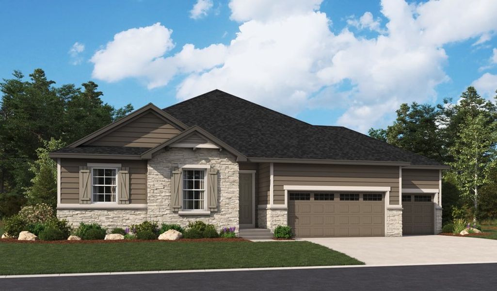 Decker-R20D-JacksonCreek Elevation D (3-car)