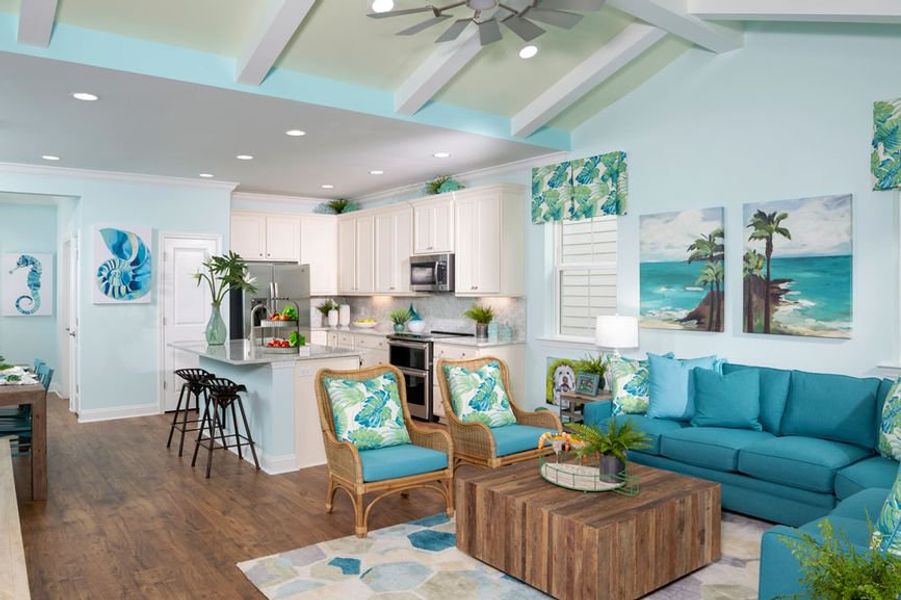Representative furnished interior of a home built from the Bamboo by Minto Communities in Latitude Margaritaville Hilton Head, Hardeeville (Image 4). Representative furnished interior of a home built from the Bamboo by Minto Communities in Latitude Margaritaville Hilton Head, Hardeeville (Image 4).